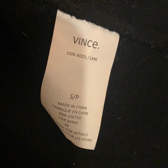 VINCE BLACK OVERSIZED COAT US SMALL - Picture 10 of 12